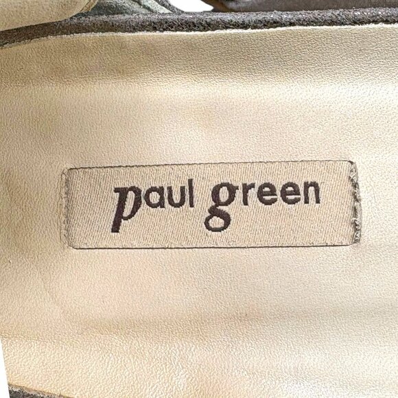 Paul Green Tripoli Metallic Suede Ankle Wrap Sandals - Picture 2 of 13